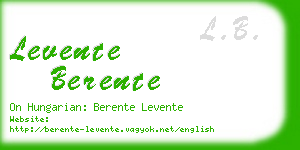 levente berente business card